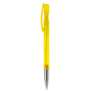 Stylo transparent avec pointe métal