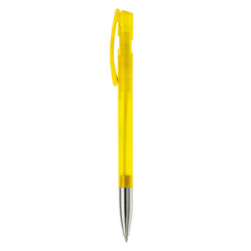Stylo transparent avec pointe métal