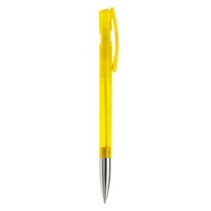 Stylo transparent avec pointe métal