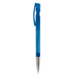 Stylo transparent avec pointe métal