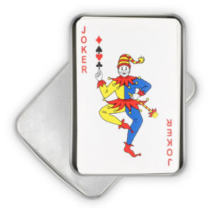Jeu de cartes dans boîte métallique