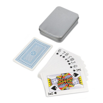 Jeu de cartes dans boîte métallique