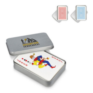 Jeu de cartes dans boîte métallique