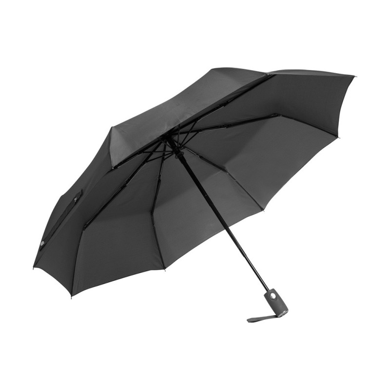 Parapluie pliable tempête ouverture & fermeture automatiques gris