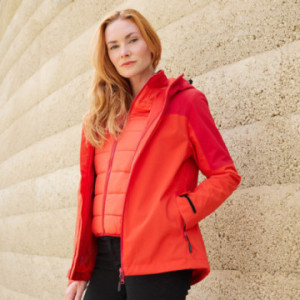 Veste femme softshell en rPET doublure matelassée amovible Daiber®