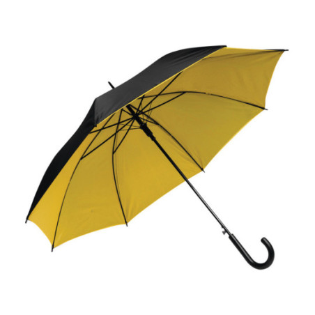 Parapluie canne ouverture automatique noir/jaune