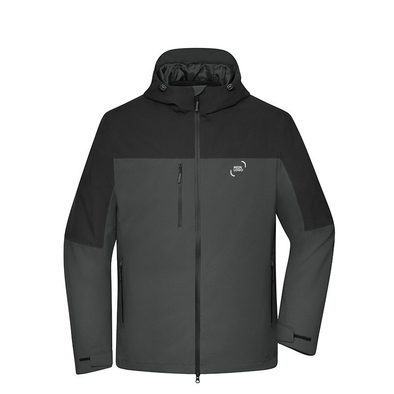 Veste homme softshell en rPET doublure matelassée amovible Daiber®