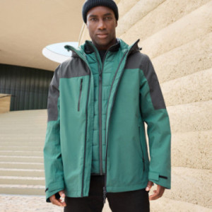 Veste homme softshell en rPET doublure matelassée amovible Daiber®
