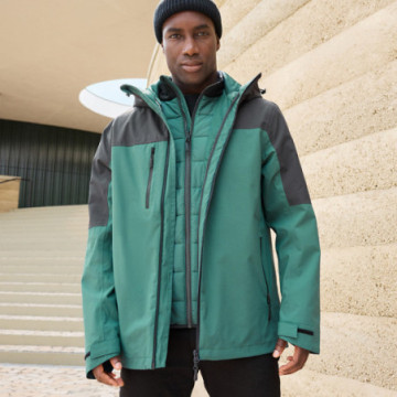 Veste homme softshell en rPET doublure matelassée amovible Daiber®