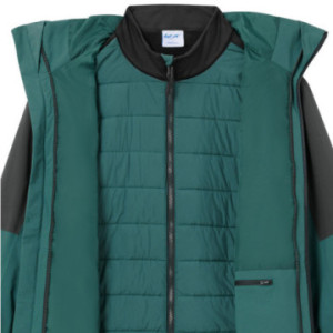 Veste homme softshell en rPET doublure matelassée amovible Daiber®
