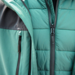 Veste homme softshell en rPET doublure matelassée amovible Daiber®