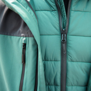 Veste homme softshell en rPET doublure matelassée amovible Daiber®