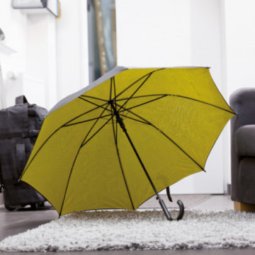 Parapluie canne ouverture automatique noir/jaune