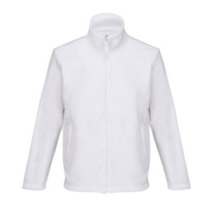 Veste micropolaire zippée mixte recyclée Sol's® Nitro blanc