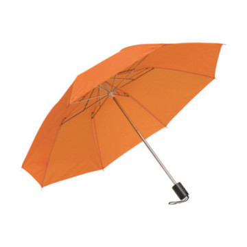 Parapluie pliable ouverture & fermeture manuelles orange