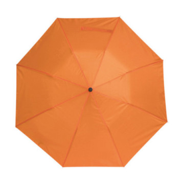 Parapluie pliable ouverture & fermeture manuelles orange