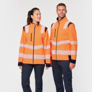 Veste softshell de sécurité haute visibilité mixte WK®