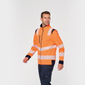 Veste softshell de sécurité haute visibilité mixte WK®