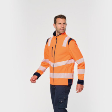 Veste softshell de sécurité haute visibilité mixte WK®