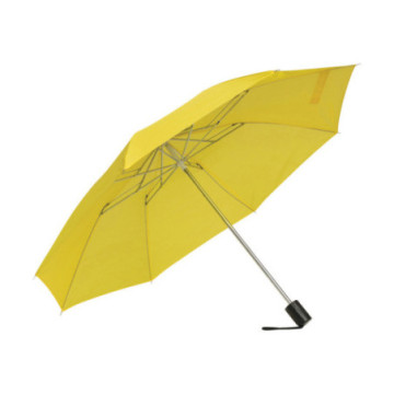 Parapluie pliable ouverture & fermeture manuelles jaune