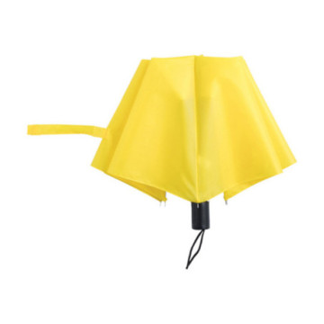 Parapluie pliable ouverture & fermeture manuelles jaune