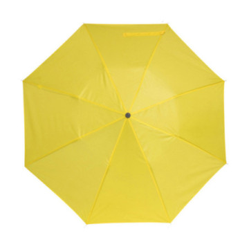 Parapluie pliable ouverture & fermeture manuelles jaune