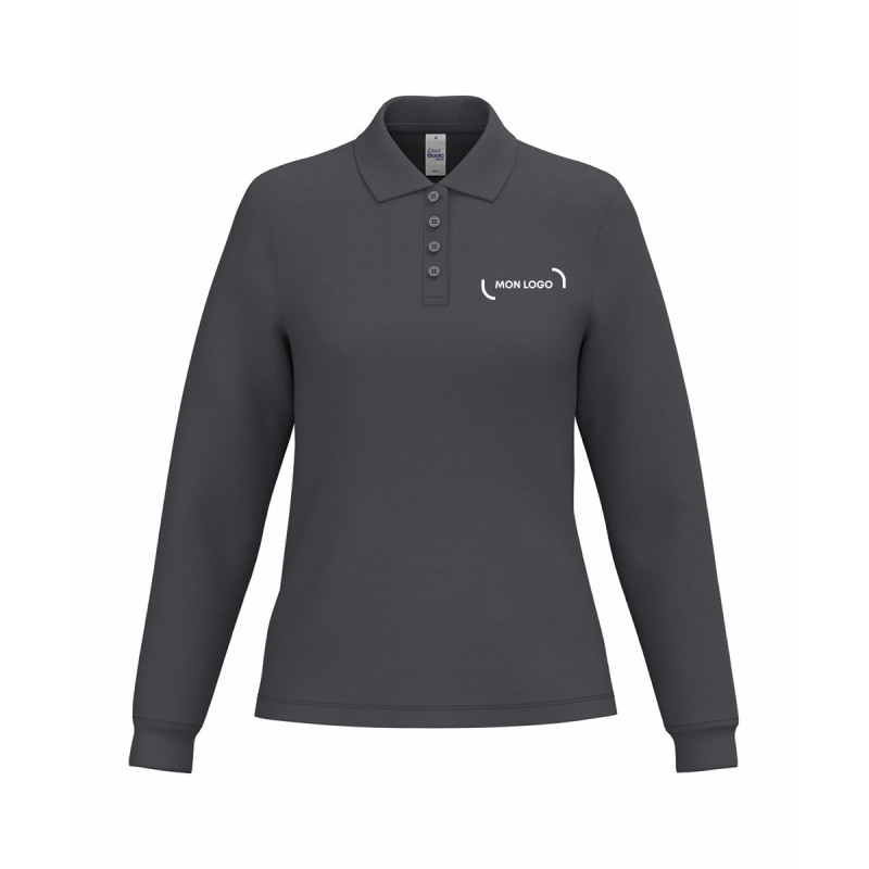 Polo manches longues femme iDeal Basic® couleur