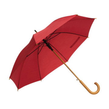 Parapluie canne ouverture automatique rouge