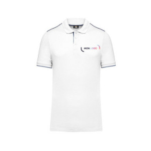 Polo contrasté homme WK® blanc