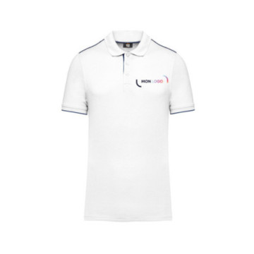 Polo contrasté homme WK® blanc