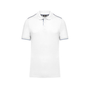 Polo contrasté homme WK® blanc