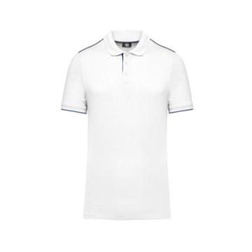 Polo contrasté homme WK® blanc