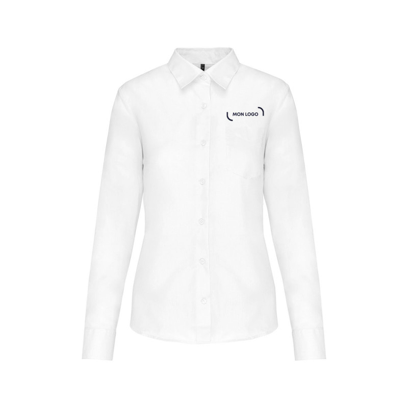 Chemise manches longues femme Kariban® blanche