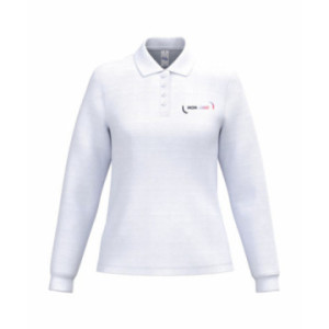 Polo manches longues femme iDeal Basic® blanc