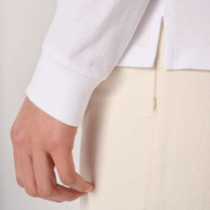 Polo manches longues femme iDeal Basic® blanc