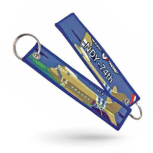 Porte-clés sangle sublimée 13 x 3 cm