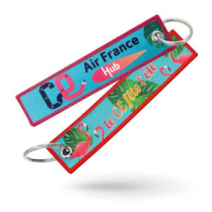 Porte-clés sangle sublimée 13 x 3 cm