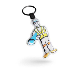Porte-clés sur-mesure en PVC souple 5 x 5 cm