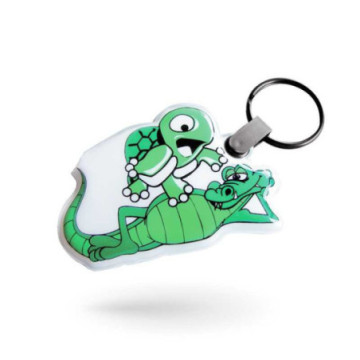 Porte-clés sur-mesure en PVC souple 7 x 7 cm