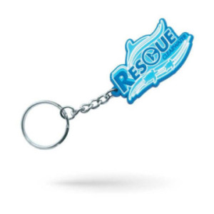 Porte-clés sur-mesure en PVC souple 2D 4 x 4 cm