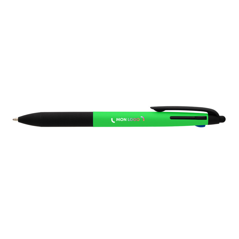 Stylo stylet 3 couleurs en ABS recyclé