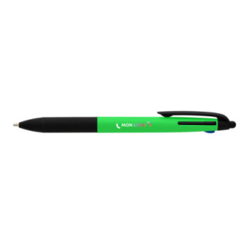 Stylo stylet 3 couleurs en ABS recyclé