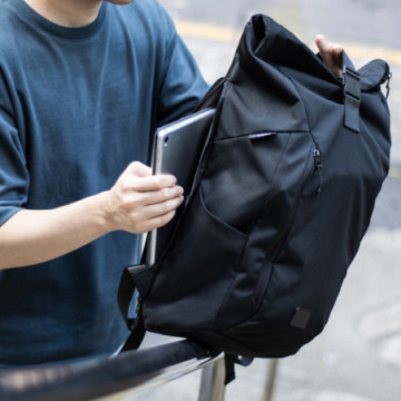 Sac à dos ordinateur roll top en plastique océanique Waste2Gear