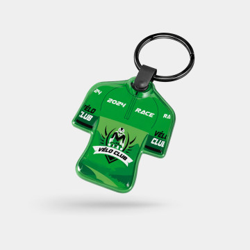 Porte-clés sur-mesure en PVC souple avec LED 5 x 5 cm