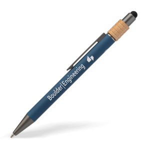 Stylo stylet spinner en aluminium recyclé et bambou