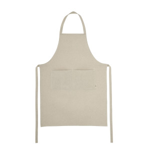 Tablier en matières recyclées double poche avant 220g/m²
