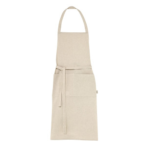 Tablier en matières recyclées double poche avant 220g/m²