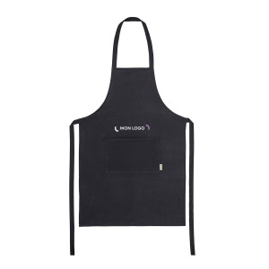 Tablier en matières recyclées avec une poche avant couleurs 150 g/m²