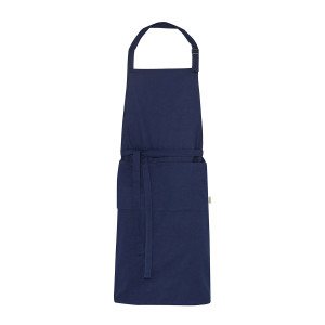 Tablier en matières recyclées double poche avant couleurs 180 g/m²