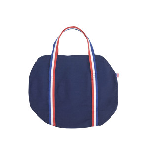 Sac polochon en coton couleur avec anses tricolores
